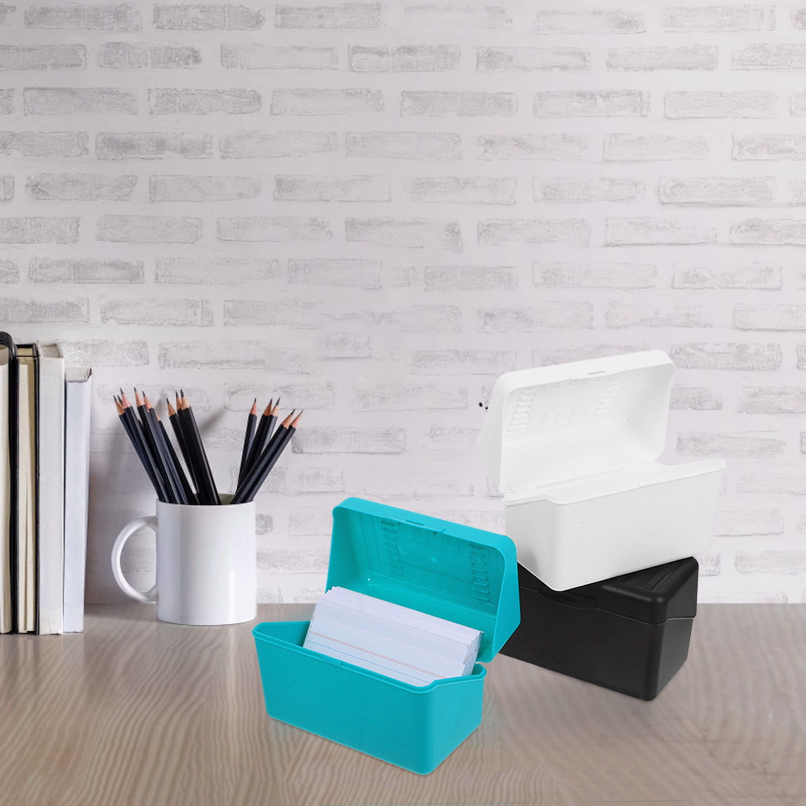Card Index Box - 1 Set Aufbewahrungsbox für Indexkarten, Kartenhalter