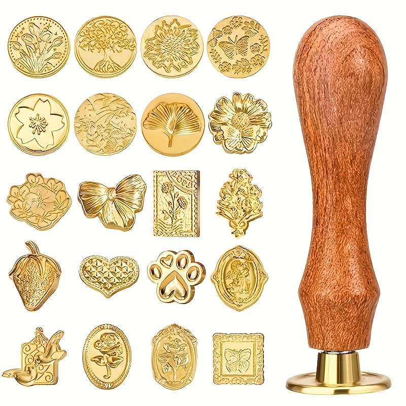 Wax Seal Stamp Set - 21-teiliges Wachssiegel-Set mit verschiedenen Stilen, Retro-Klassischem