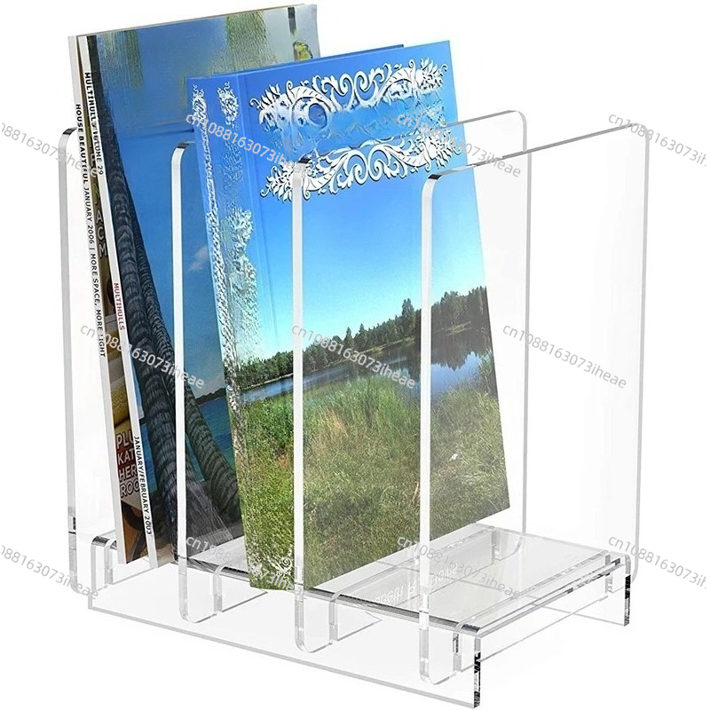 Magazine Holder Rack - Durchsichtiger Zeitschriftenhalter und Aktenorganisator aus Acryl,