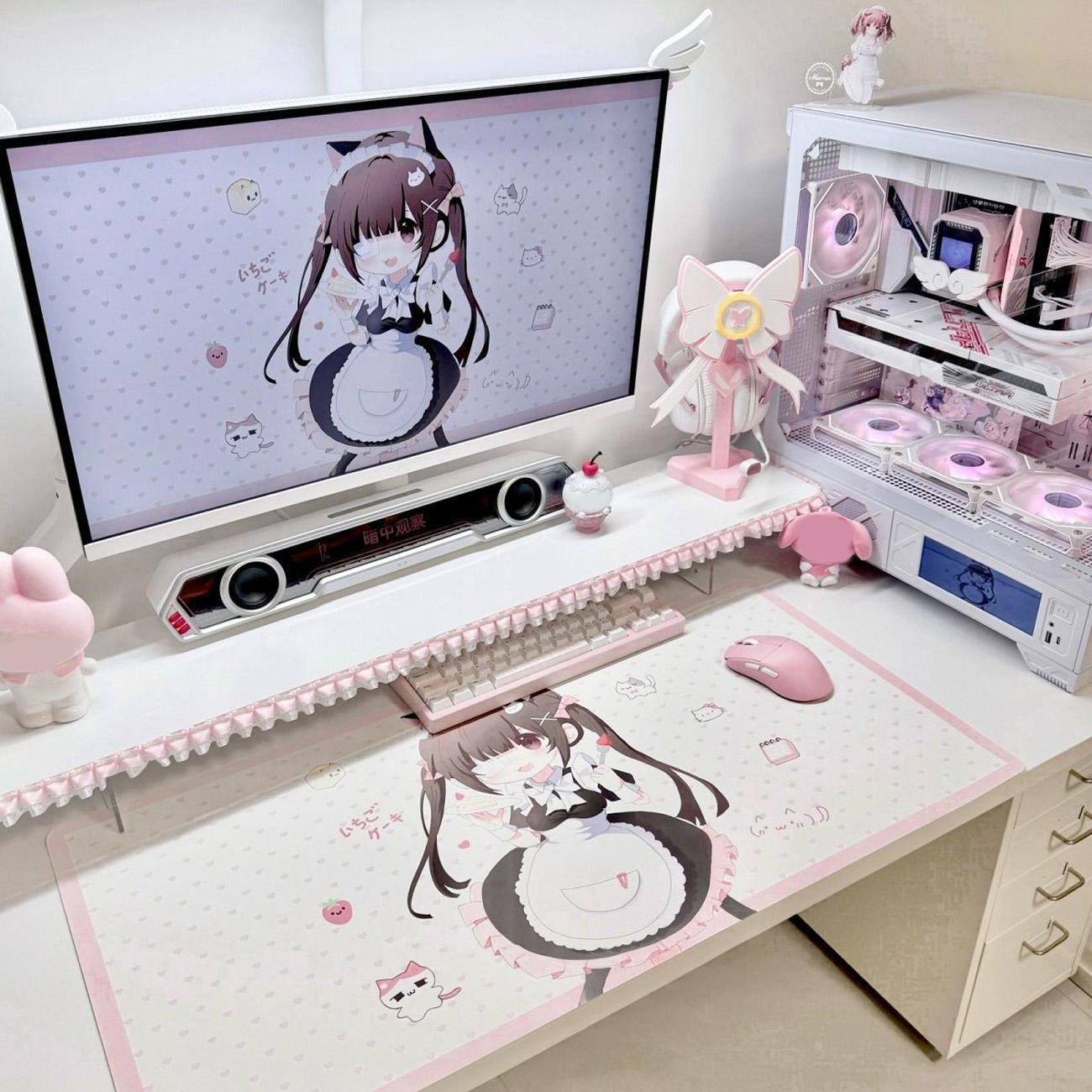 Niedliche Anime-Maid-Mädchen-S – Leather Desk Pad Bewertung und Preis