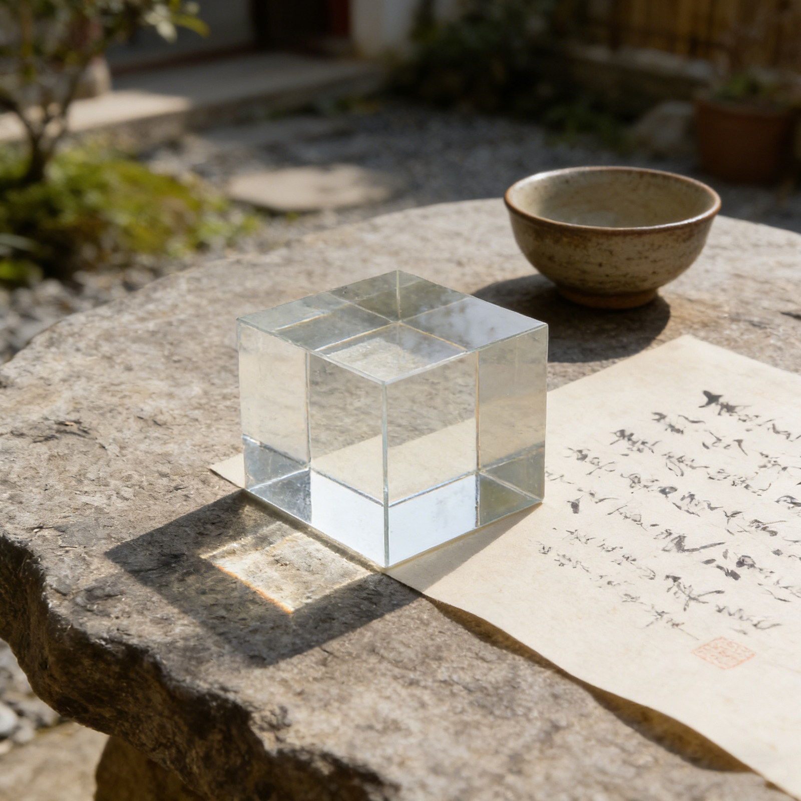 Quadratischer Kristall-Papierd – Paper Weight Crystal Bewertung und Preis