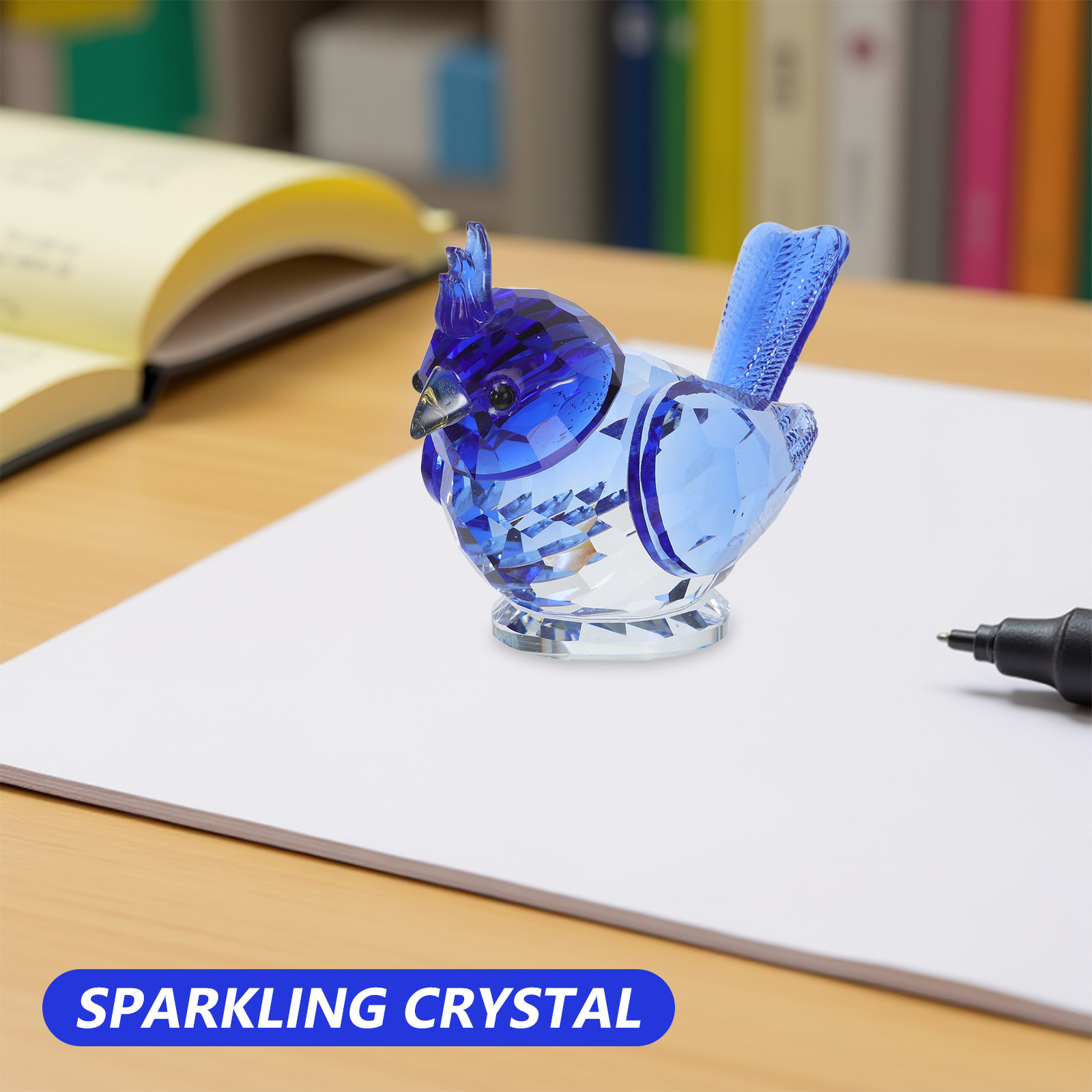 Kleine Kristall-Vogelskulptur, – Paper Weight Crystal Bewertung und Preis