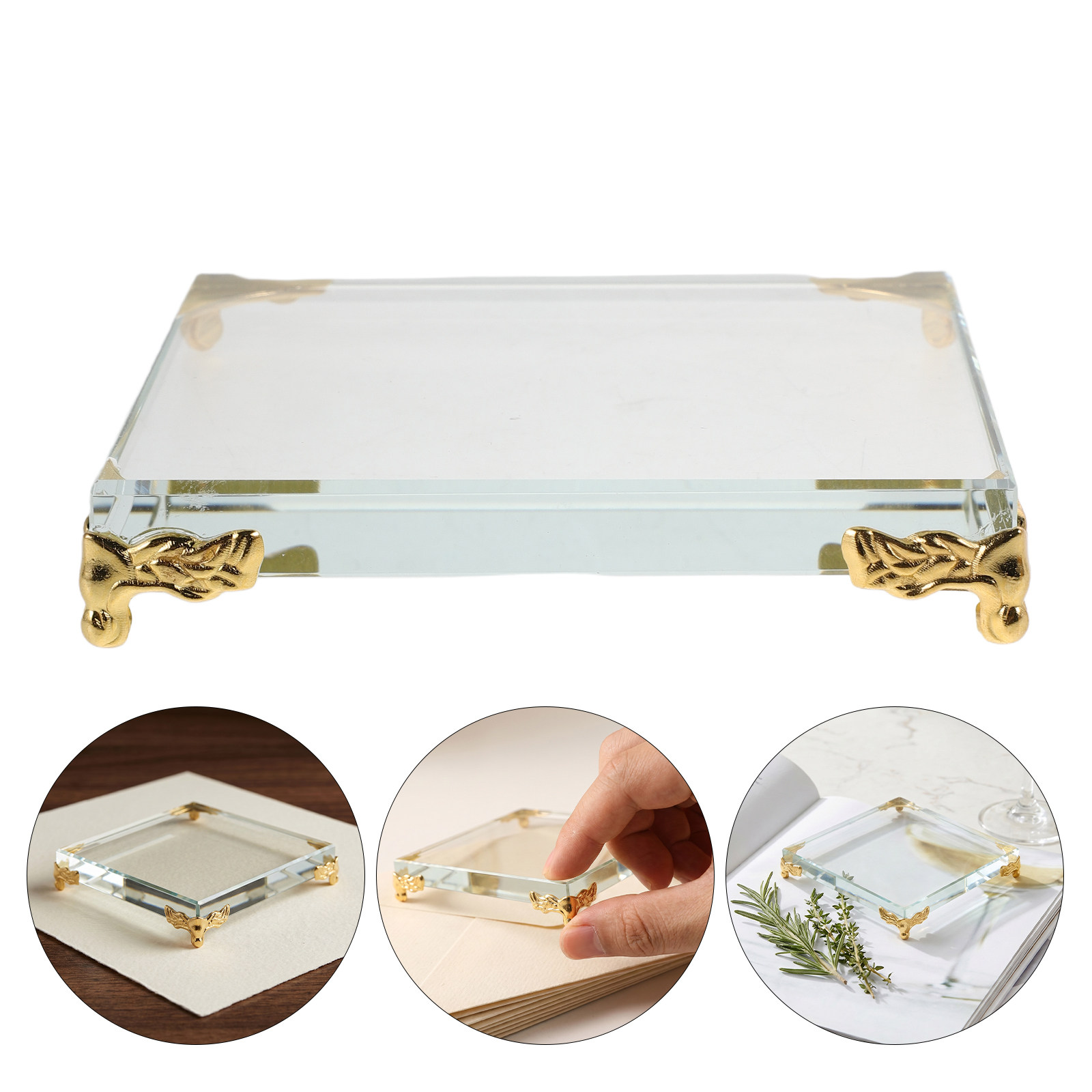 Quadratischer Kristall-Papierg – Paper Weight Crystal Bewertung und Preis